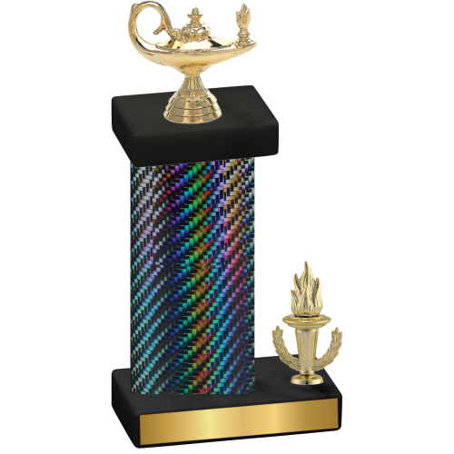 Accented Single Black Carbon Fiber Victory Academics Trophy