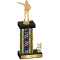 Accented Single Flag USA Year Shooter Trophy