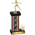 Accented Single Flag USA Fourth Place Skater Trophy