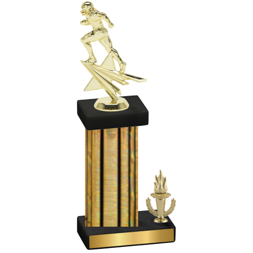 Accented Single Gold Glacier Victory Football Trophy