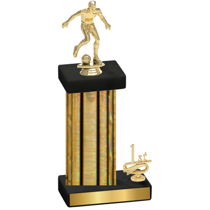 Accented Single Gold Glacier First Place Soccer Trophy