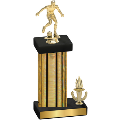 Accented Single Gold Glacier Victory Soccer Trophy