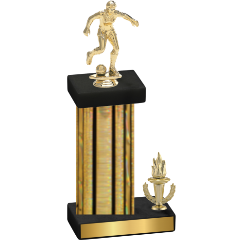 Accented Single Gold Glacier Victory Soccer Trophy