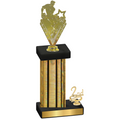 Accented Single Gold Glacier Second Place Rugby Trophy