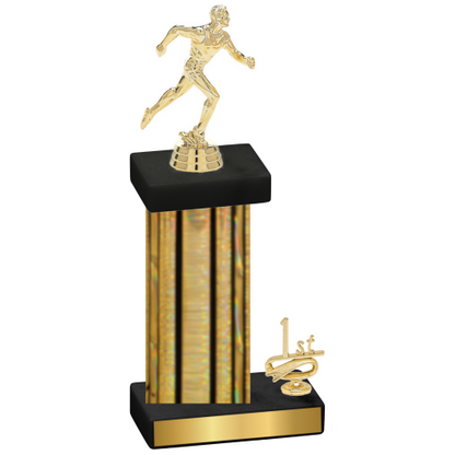 Accented Single Gold Glacier First Place Running Trophy