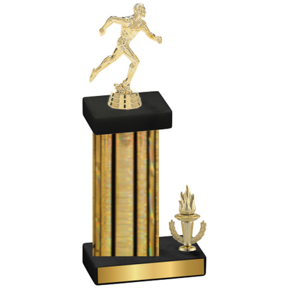 Accented Single Gold Glacier Victory Running Trophy