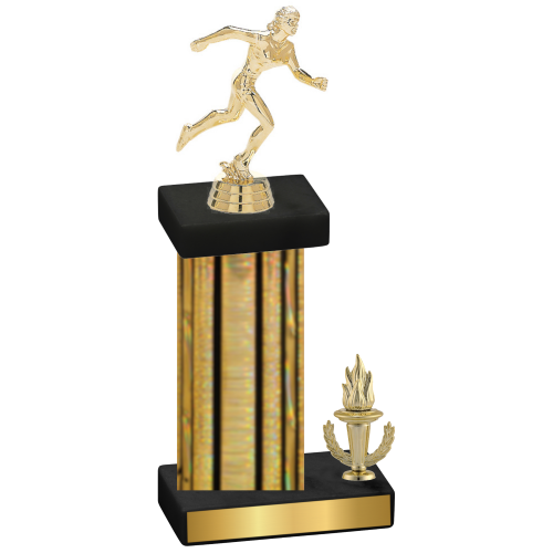 Accented Single Gold Glacier Victory Running Trophy