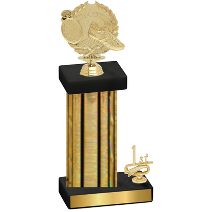 Accented Single Gold Glacier First Place Running Trophy