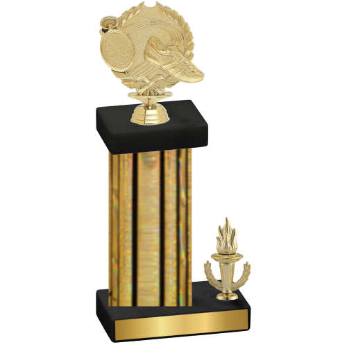 Accented Single Gold Glacier Victory Running Trophy