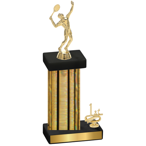 Accented Single Gold Glacier First Place Tennis Trophy