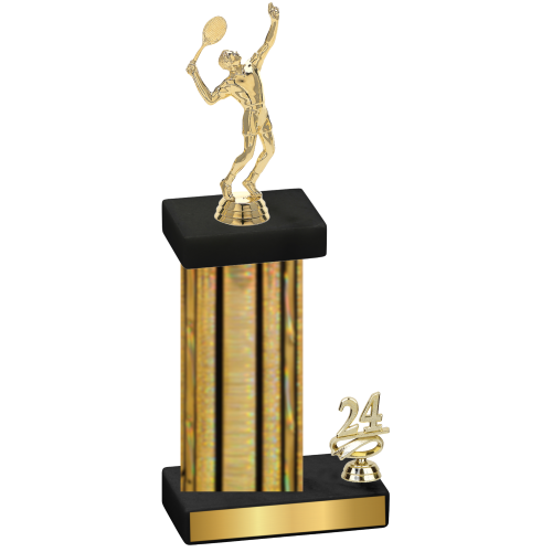 Accented Single Gold Glacier Year Tennis Trophy