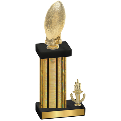 Accented Single Gold Glacier Victory Football Trophy