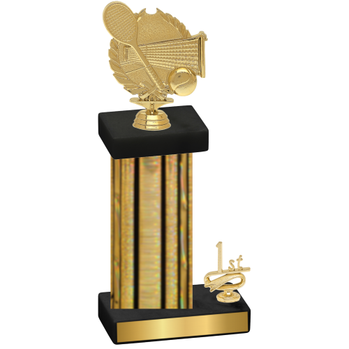 Accented Single Gold Glacier First Place Tennis Trophy