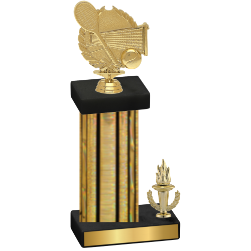 Accented Single Gold Glacier Victory Tennis Trophy