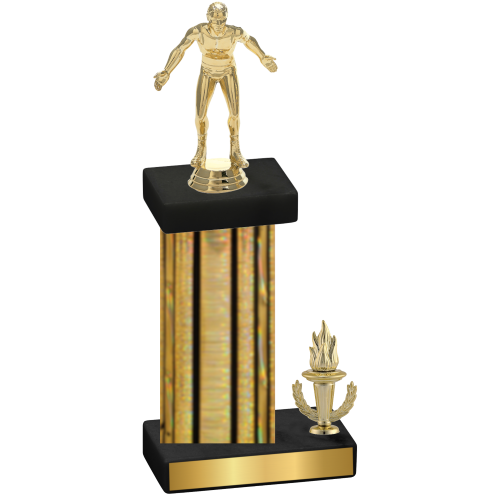 Accented Single Gold Glacier Victory Wrestling Trophy