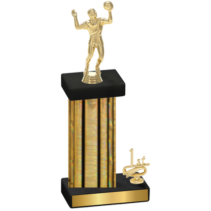 Accented Single Gold Glacier First Place Volleyball Trophy