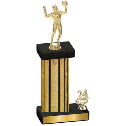 Accented Single Gold Glacier Year Volleyball Trophy