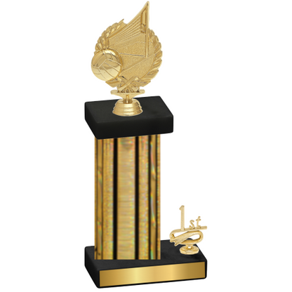 Accented Single Gold Glacier First Place Volleyball Trophy