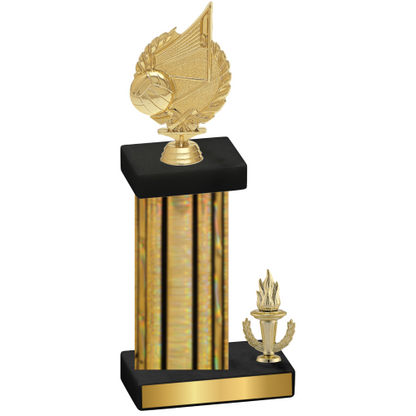 Accented Single Gold Glacier Victory Volleyball Trophy