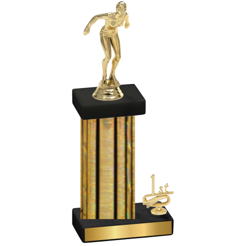 Accented Single Gold Glacier First Place Tennis Trophy