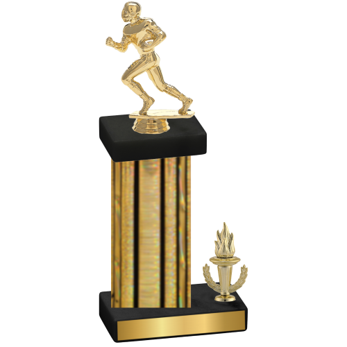 Accented Single Gold Glacier Victory Football Trophy