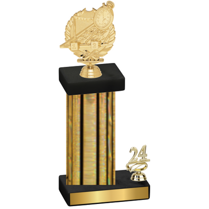 Accented Single Gold Glacier Year Swimming Trophy