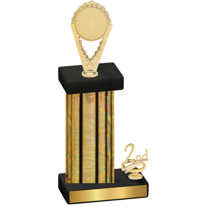 Accented Single Gold Glacier Second Place Insert Trophy