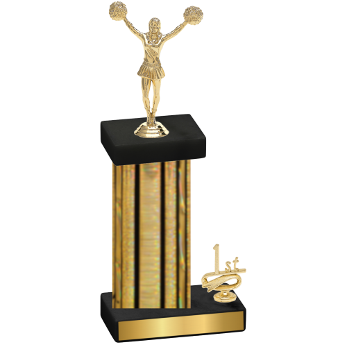 Accented Single Gold Glacier First Place Cheerleading Trophy