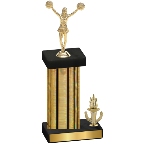 Accented Single Gold Glacier Victory Cheerleading Trophy