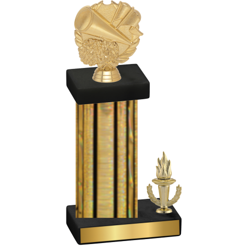 Accented Single Gold Glacier Victory Cheerleading Trophy