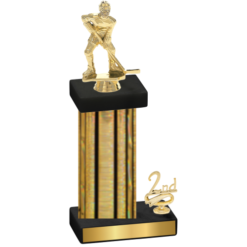 Accented Single Gold Glacier Second Place Hockey Trophy