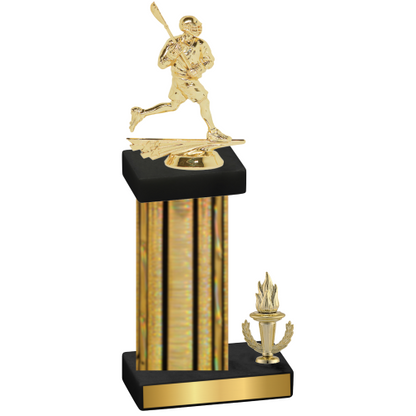 Accented Single Gold Glacier Victory Lacrosse Trophy