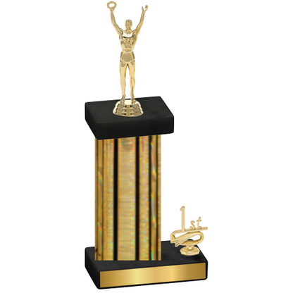 Accented Single Gold Glacier First Place Victory Trophy