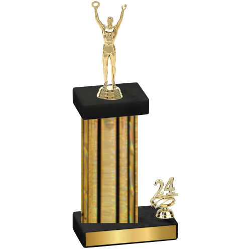 Accented Single Gold Glacier Year Victory Trophy