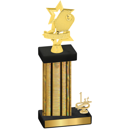 Accented Single Gold Glacier First Place Pickleball Trophy