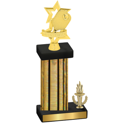 Accented Single Gold Glacier Victory Pickleball Trophy