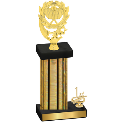 Accented Single Gold Glacier First Place Pickleball Trophy
