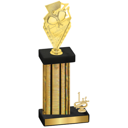 Accented Single Gold Glacier First Place Pickleball Trophy