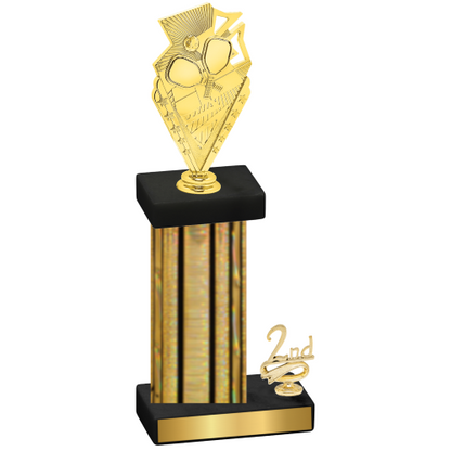 Accented Single Gold Glacier Second Place Pickleball Trophy