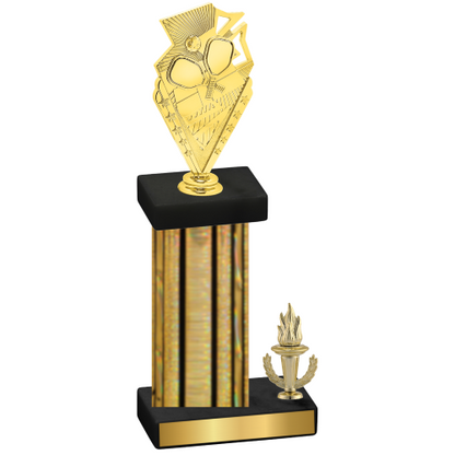 Accented Single Gold Glacier Victory Pickleball Trophy