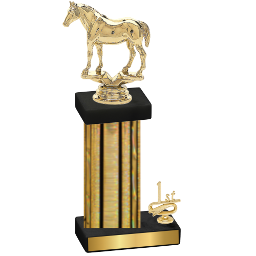 Accented Single Gold Glacier First Place Horses Trophy