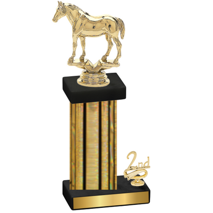 Accented Single Gold Glacier Second Place Horses Trophy