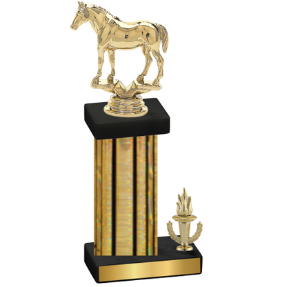 Accented Single Gold Glacier Victory Horses Trophy