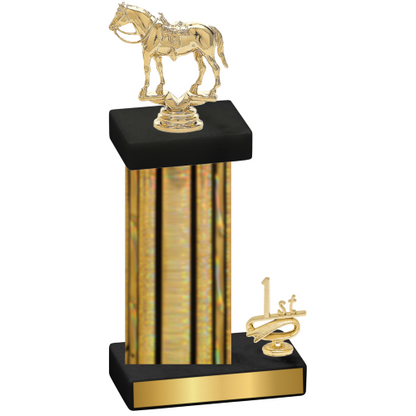 Accented Single Gold Glacier First Place Horses Trophy