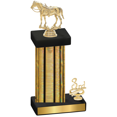 Accented Single Gold Glacier Third Place Horses Trophy