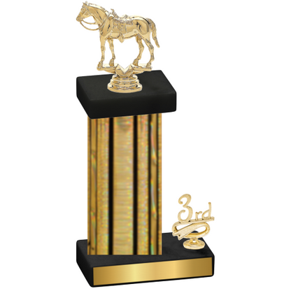 Accented Single Gold Glacier Third Place Horses Trophy