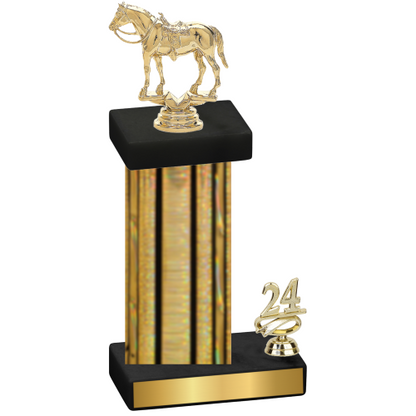 Accented Single Gold Glacier Year Horses Trophy