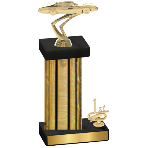 Accented Single Gold Glacier First Place Cars Trophy