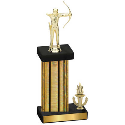 Accented Single Gold Glacier Victory Archery Trophy