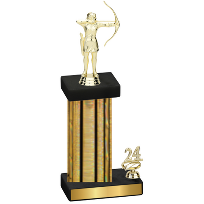 Accented Single Gold Glacier Year Archery Trophy